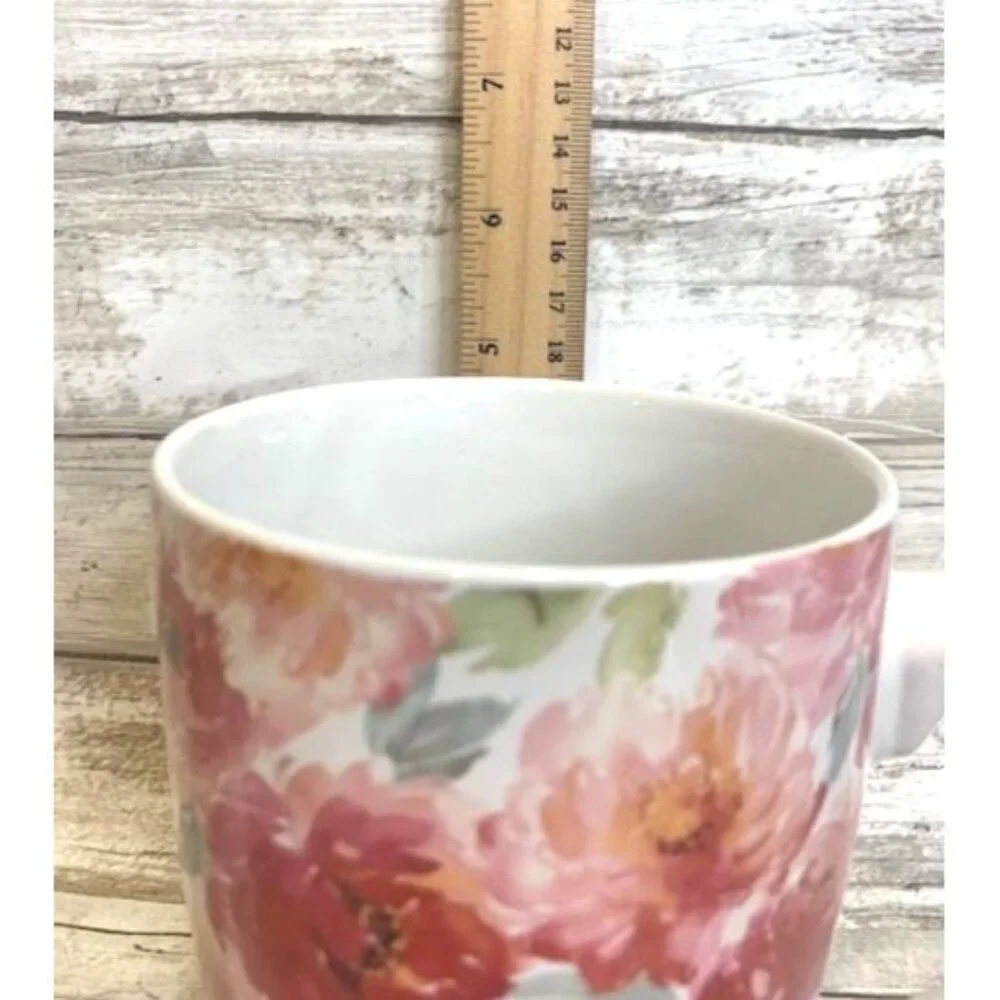 Floral Ceramic Coffee Mug 16oz‎ Dishwasher & Microwave Safe